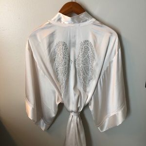 Satin bridal robe